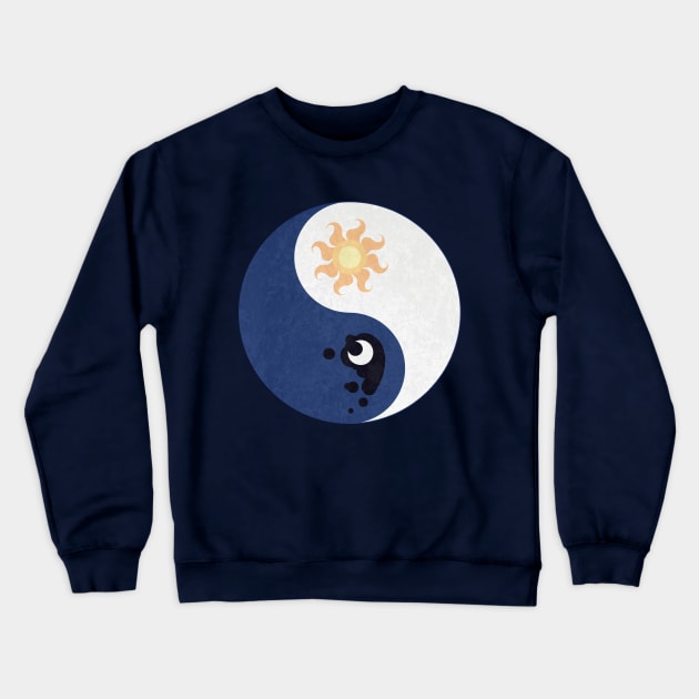 Celestia & Luna Yin Yang Crewneck Sweatshirt by SJayneDesign